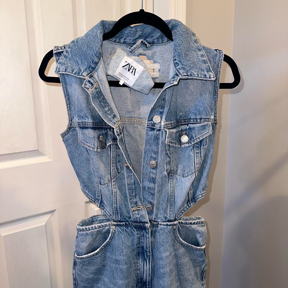 Zara denim jumpsuit